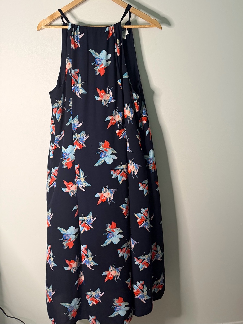 Ava & Viv Navy Floral Halter Midi Dress